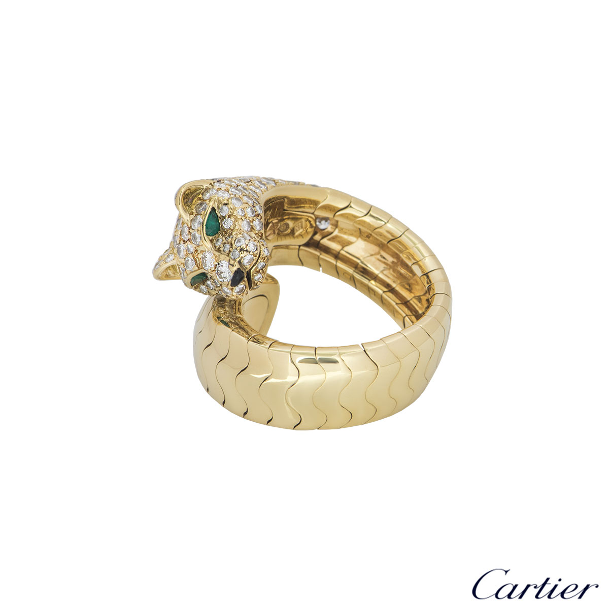 Cartier Yellow Gold Panthere De Cartier Ring N4224200 | Rich Diamonds